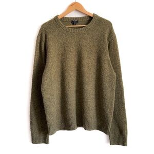 Todd Snyder Brushed Wool Crewneck Sweater In Dry Sage XL